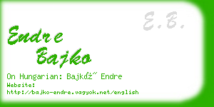 endre bajko business card